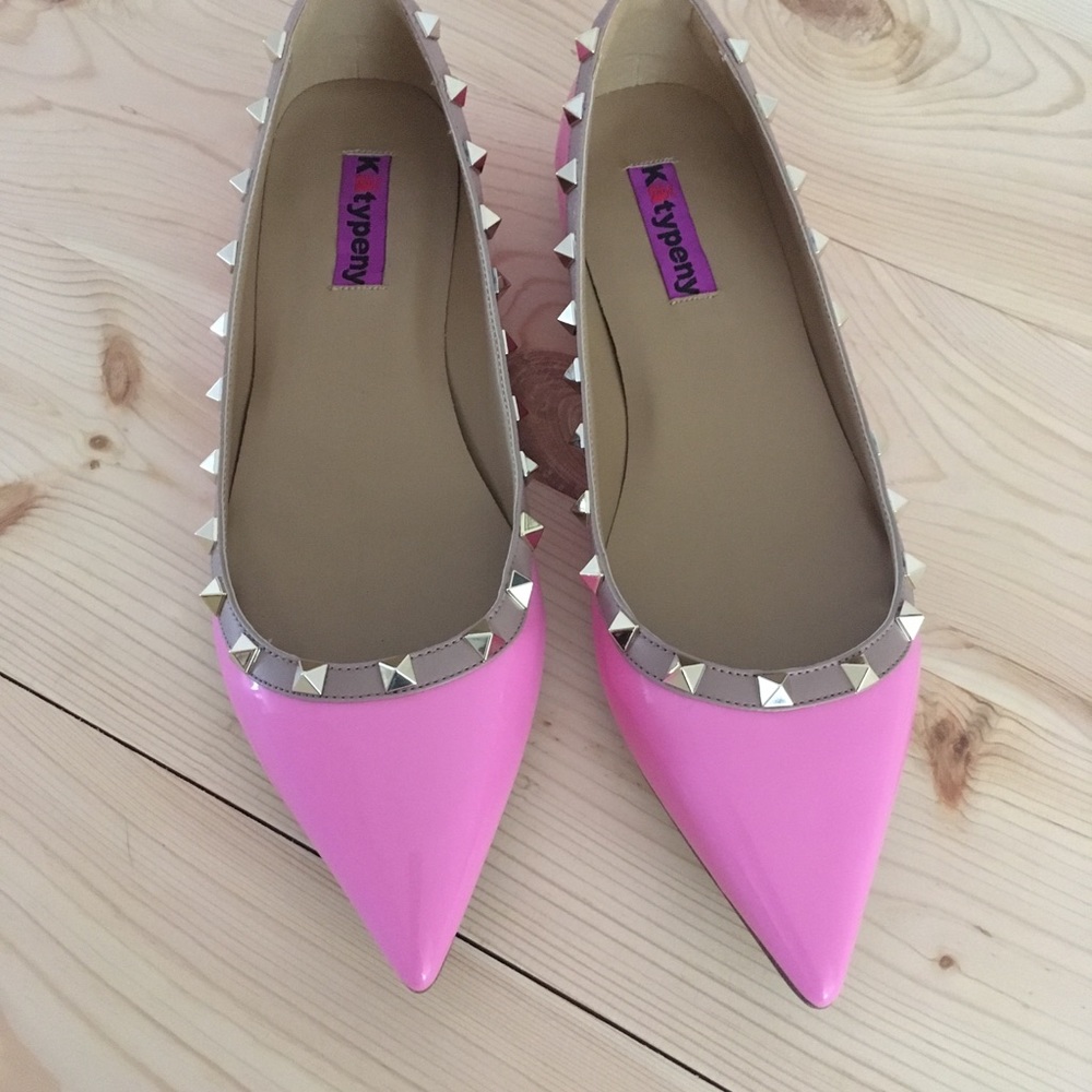 Kâtypeny studded pink flats size 42 (size 10)